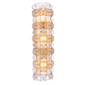 Kalco Lighting Crescent 28-in 3 Light Socket Oxidized Gold Leaf Wall Sconce