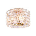 Kalco Lighting Crescent 17-in 3 Light Socket Oxidized Gold Leaf Flush Mount