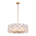 Kalco Lighting Crescent 28-in 6 Light Socket Oxidized Gold Leaf Pendant