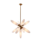 Kalco Lighting 520656WB Winter Brass Crest 26-in 9 Light Socket Winter Brass Pendant Image 1