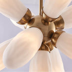 Kalco Lighting 520656WB Winter Brass Crest 26-in 9 Light Socket Winter Brass Pendant Image 4