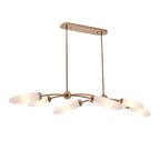 Kalco Lighting 520661WB Winter Brass Crest 60-in 6 Light Socket Winter Brass Linear Pendant Image 1