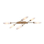 Kalco Lighting Crest 60-in 6 Light Socket Winter Brass Linear Pendant