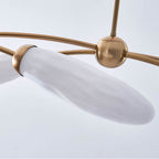 Kalco Lighting 520661WB Winter Brass Crest 60-in 6 Light Socket Winter Brass Linear Pendant Image 4