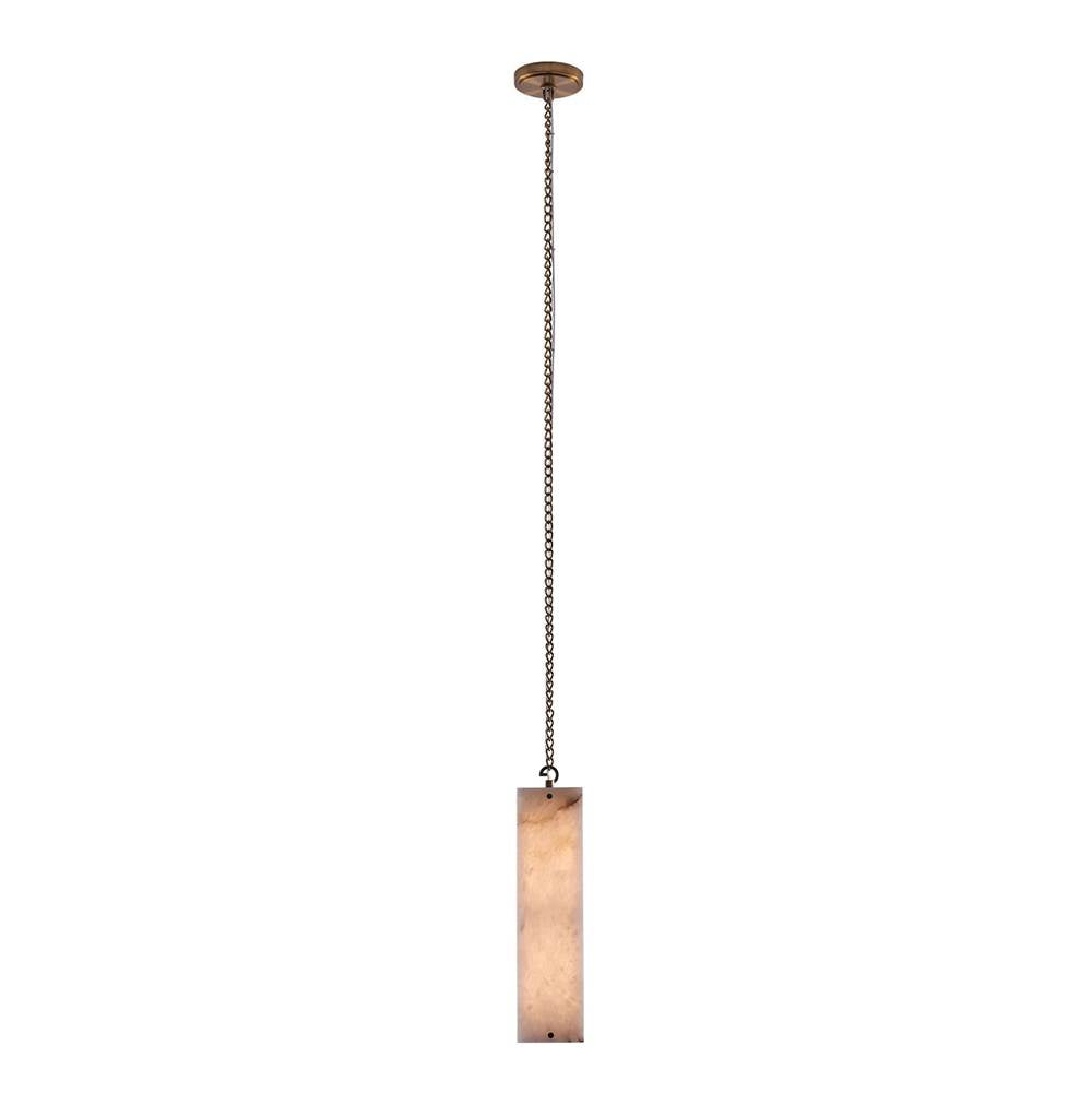 Kalco Lighting 520711WB Winter Brass Vertical 1-in 1 Light Led Winter Brass Pendant Image 1