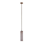 Kalco Lighting Vertical 1-in 1 Light Led Winter Brass Pendant