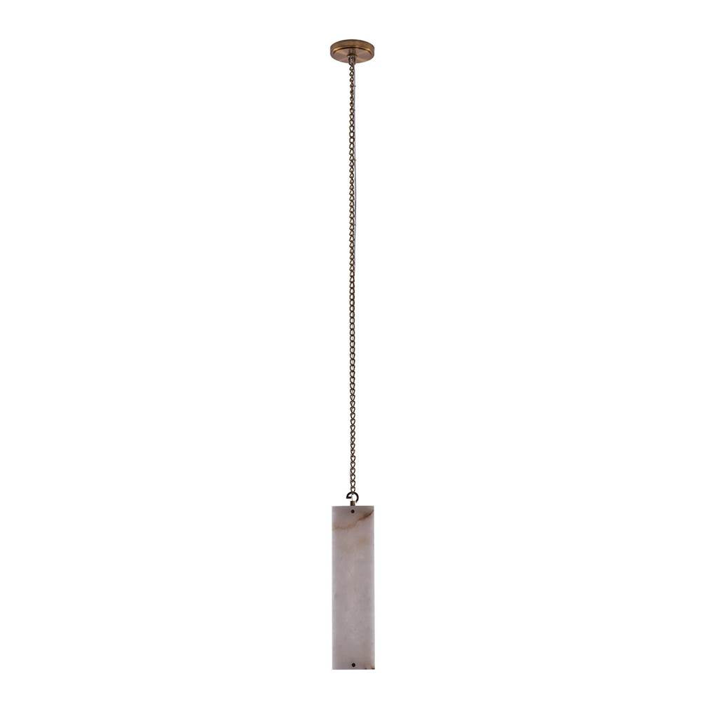 Kalco Lighting Vertical 1-in 1 Light Led Winter Brass Pendant