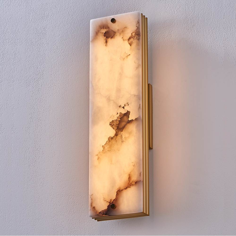 Kalco Lighting 520721WB Winter Brass Vertical 17-in 1 Light Led Winter Brass Wall Sconce Image 2
