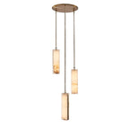 Kalco Lighting 520751WB Winter Brass Vertical 18-in 3 Light Led Winter Brass Multi-pendant Image 1
