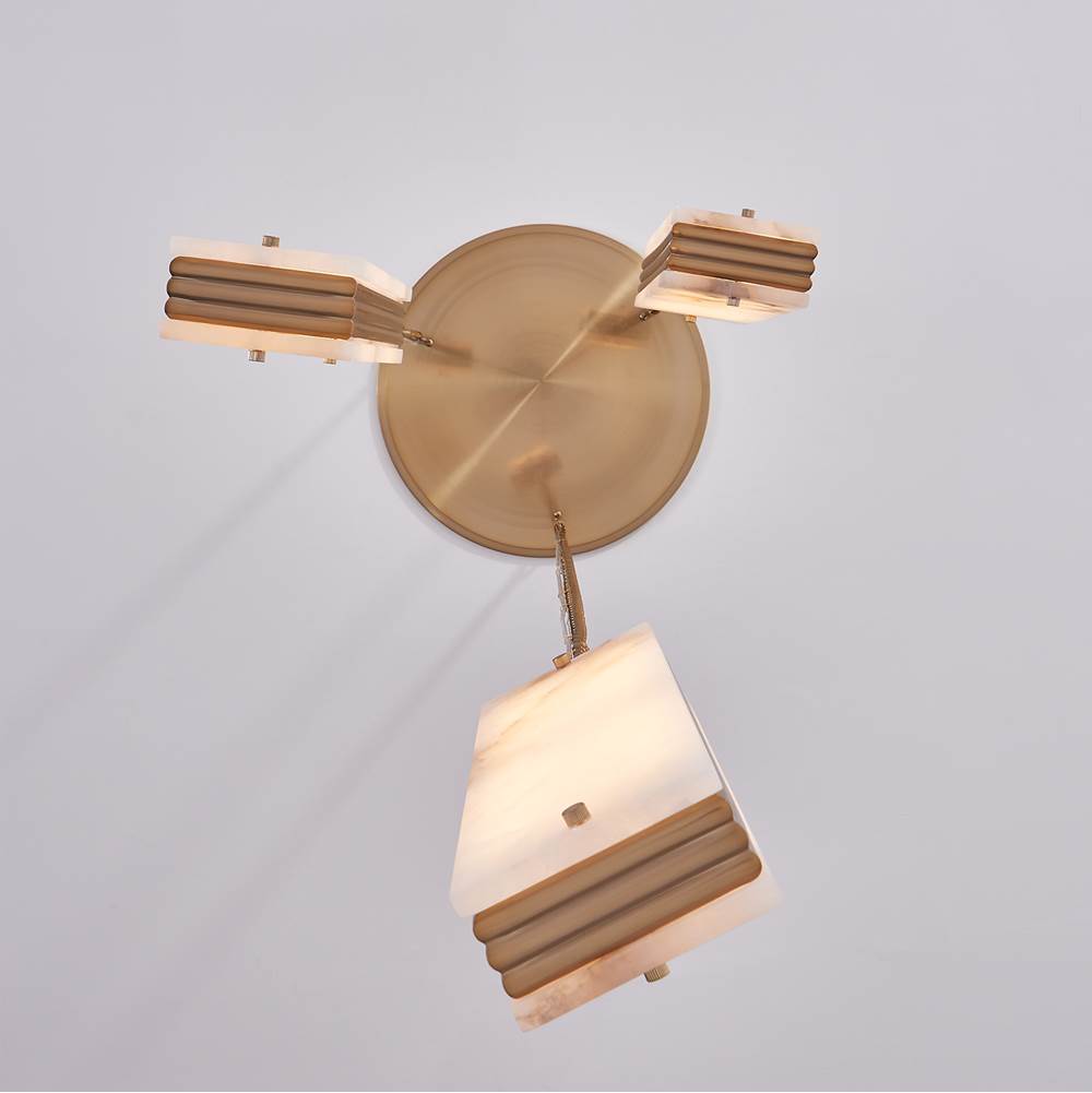 Kalco Lighting 520751WB Winter Brass Vertical 18-in 3 Light Led Winter Brass Multi-pendant Image 4