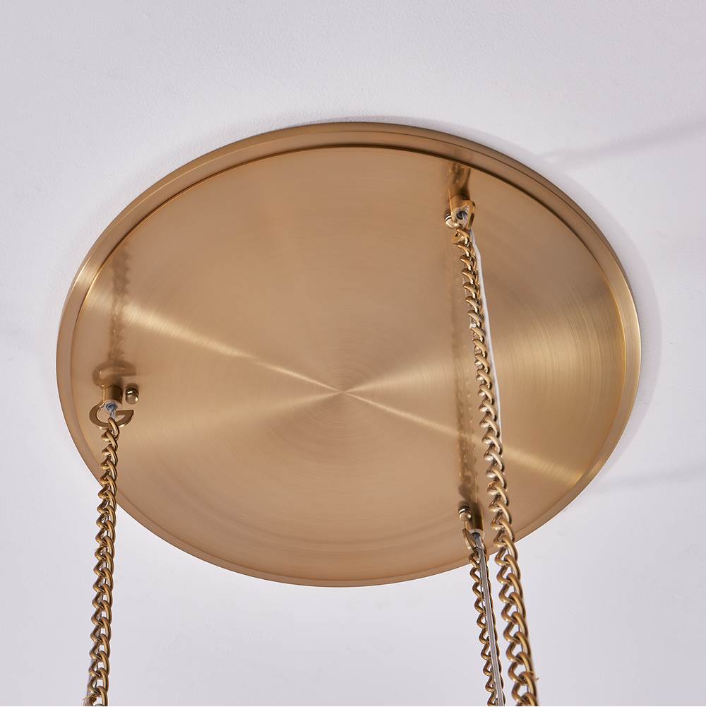 Kalco Lighting 520751WB Winter Brass Vertical 18-in 3 Light Led Winter Brass Multi-pendant Image 3