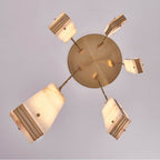 Kalco Lighting 520752WB Winter Brass Vertical 27.5-in 5 Light Led Winter Brass Multi-pendant Image 5