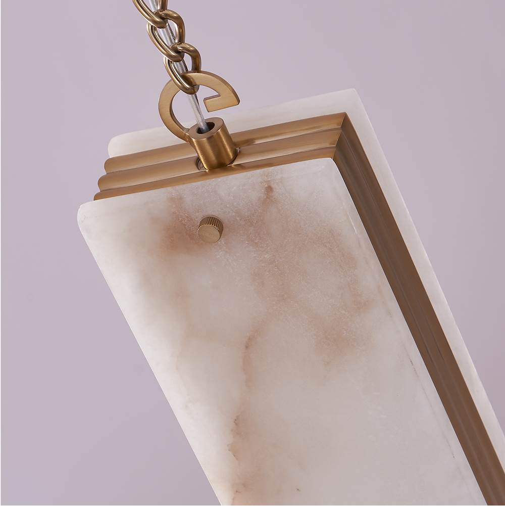 Kalco Lighting 520752WB Winter Brass Vertical 27.5-in 5 Light Led Winter Brass Multi-pendant Image 3