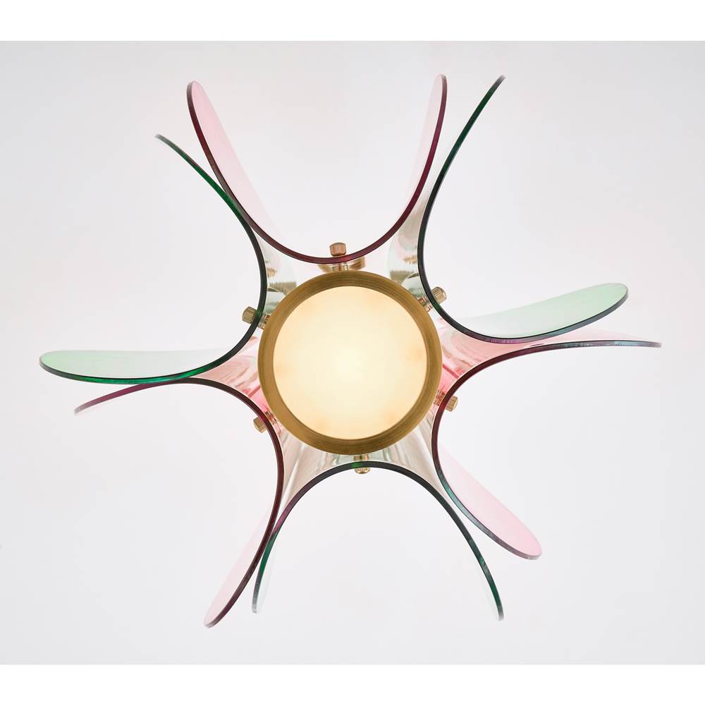 Kalco Lighting Tulipa 14.5-in 1 Light Led Winter Brass Pendant