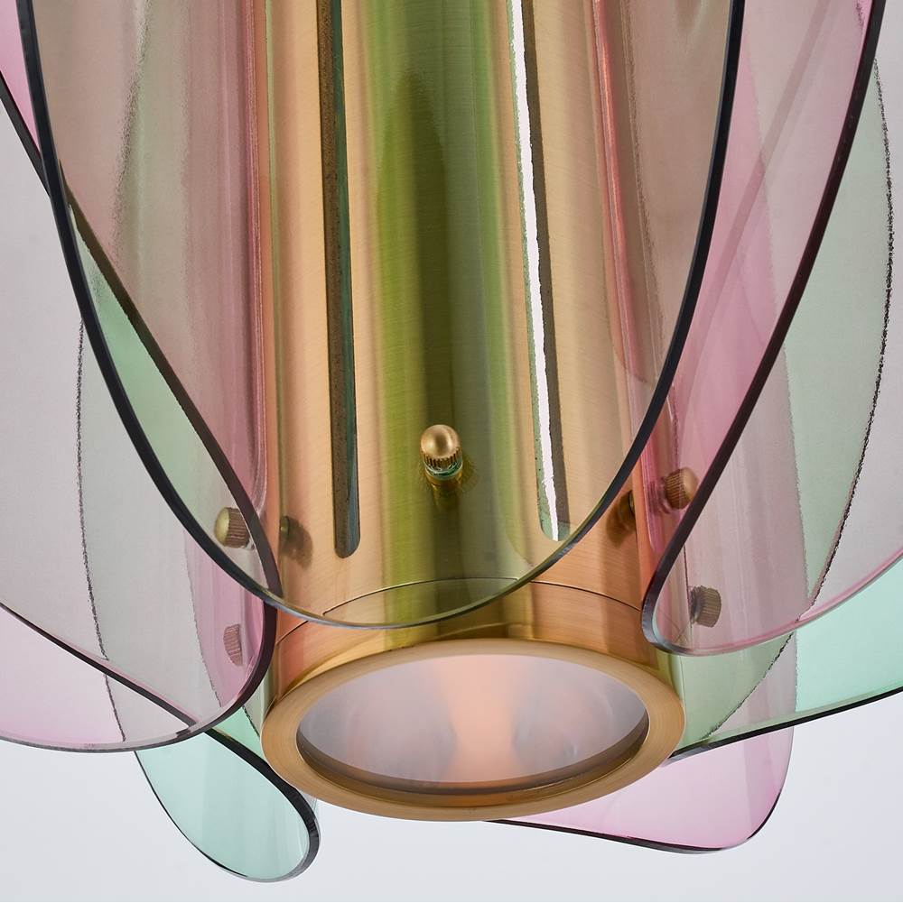 Kalco Lighting 521055WB Winter Brass Tulipa 14.5-in 1 Light Led Winter Brass Pendant Image 3