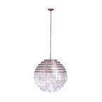 Kalco Lighting 521156PAB Pearlized Antique Brass Sphere 28-in 6 Light Socket Pearlized Antique Brass Pendant Image 4