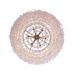 Kalco Lighting Sphere 28-in 6 Light Socket Pearlized Antique Brass Pendant