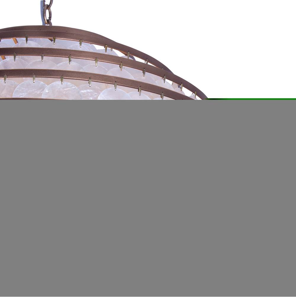 Kalco Lighting 521156PAB Pearlized Antique Brass Sphere 28-in 6 Light Socket Pearlized Antique Brass Pendant Image 3