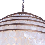 Kalco Lighting 521156PAB Pearlized Antique Brass Sphere 28-in 6 Light Socket Pearlized Antique Brass Pendant Image 2