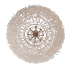 Kalco Lighting Sphere 36-in 8 Light Socket Pearlized Antique Brass Chandelier