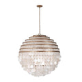 Kalco Lighting 521158PAB Pearlized Antique Brass Sphere 36-in 8 Light Socket Pearlized Antique Brass Chandelier Image 1