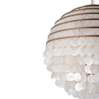 Kalco Lighting 521158PAB Pearlized Antique Brass Sphere 36-in 8 Light Socket Pearlized Antique Brass Chandelier Image 3