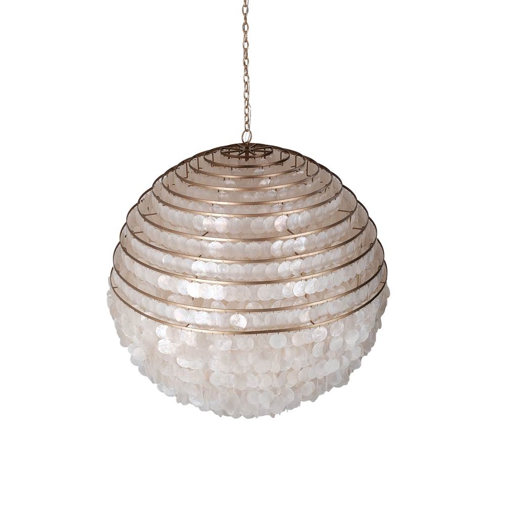 Kalco Lighting 521159PAB Pearlized Antique Brass Sphere 48-in 12 Light Socket Pearlized Antique Brass Chandelier Image 1