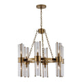 Kalco Lighting 521355VGB Vintage Brass Duet 26-in 12 Light Socket Vintage Brass Chandelier Image 1