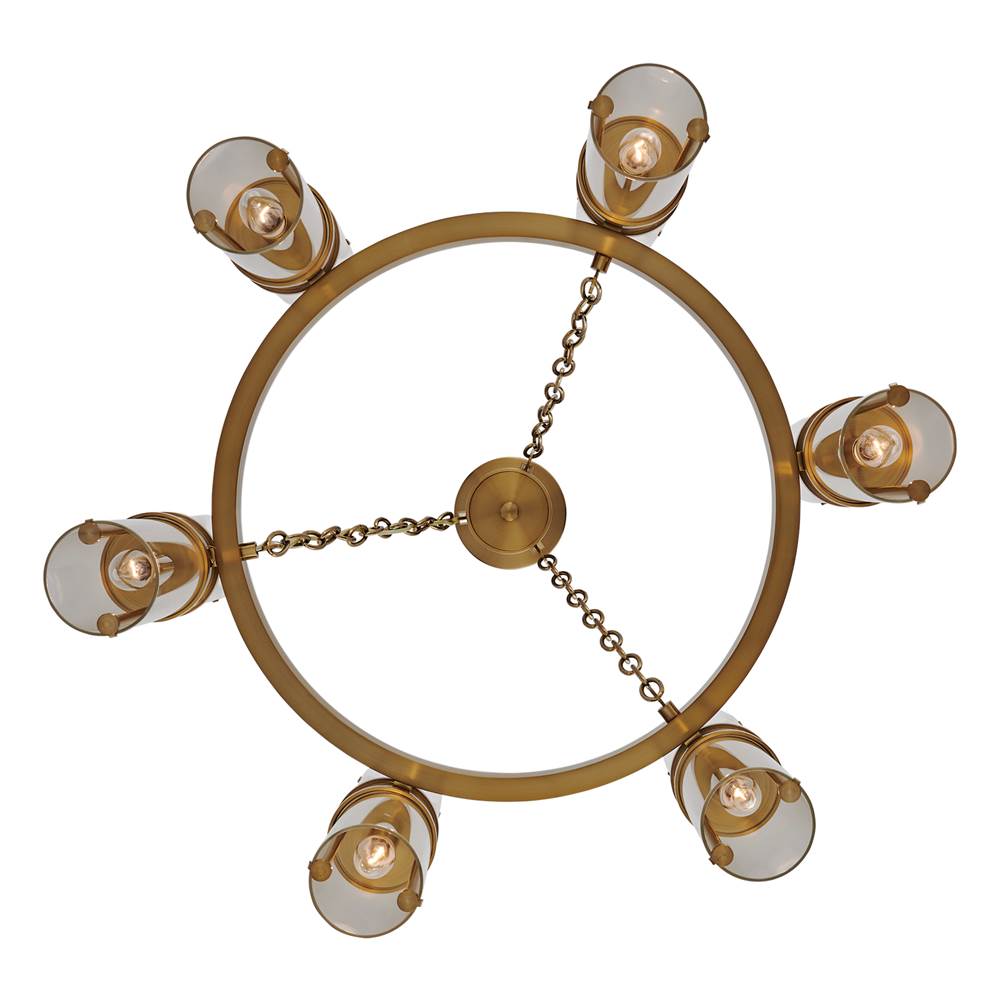 Kalco Lighting 521355VGB Vintage Brass Duet 26-in 12 Light Socket Vintage Brass Chandelier Image 4