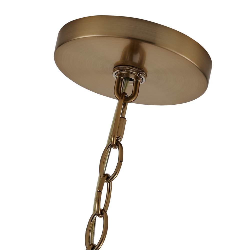 Kalco Lighting 521355VGB Vintage Brass Duet 26-in 12 Light Socket Vintage Brass Chandelier Image 3