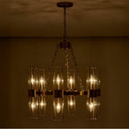 Kalco Lighting Duet 26-in 12 Light Socket Vintage Brass Chandelier