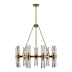 Kalco Lighting 521356VGB Vintage Brass Duet 36-in 18 Light Socket Vintage Brass Chandelier Image 1