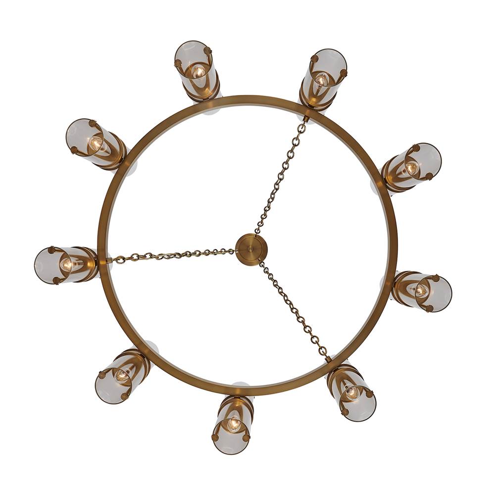 Kalco Lighting 521356VGB Vintage Brass Duet 36-in 18 Light Socket Vintage Brass Chandelier Image 4