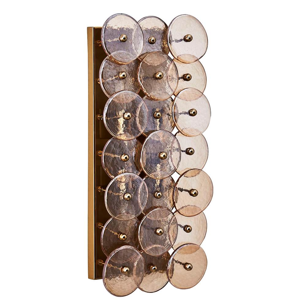 Kalco Lighting Hortensia 18.5-in 4 Light Socket Polished Winter Brass Wall Sconce
