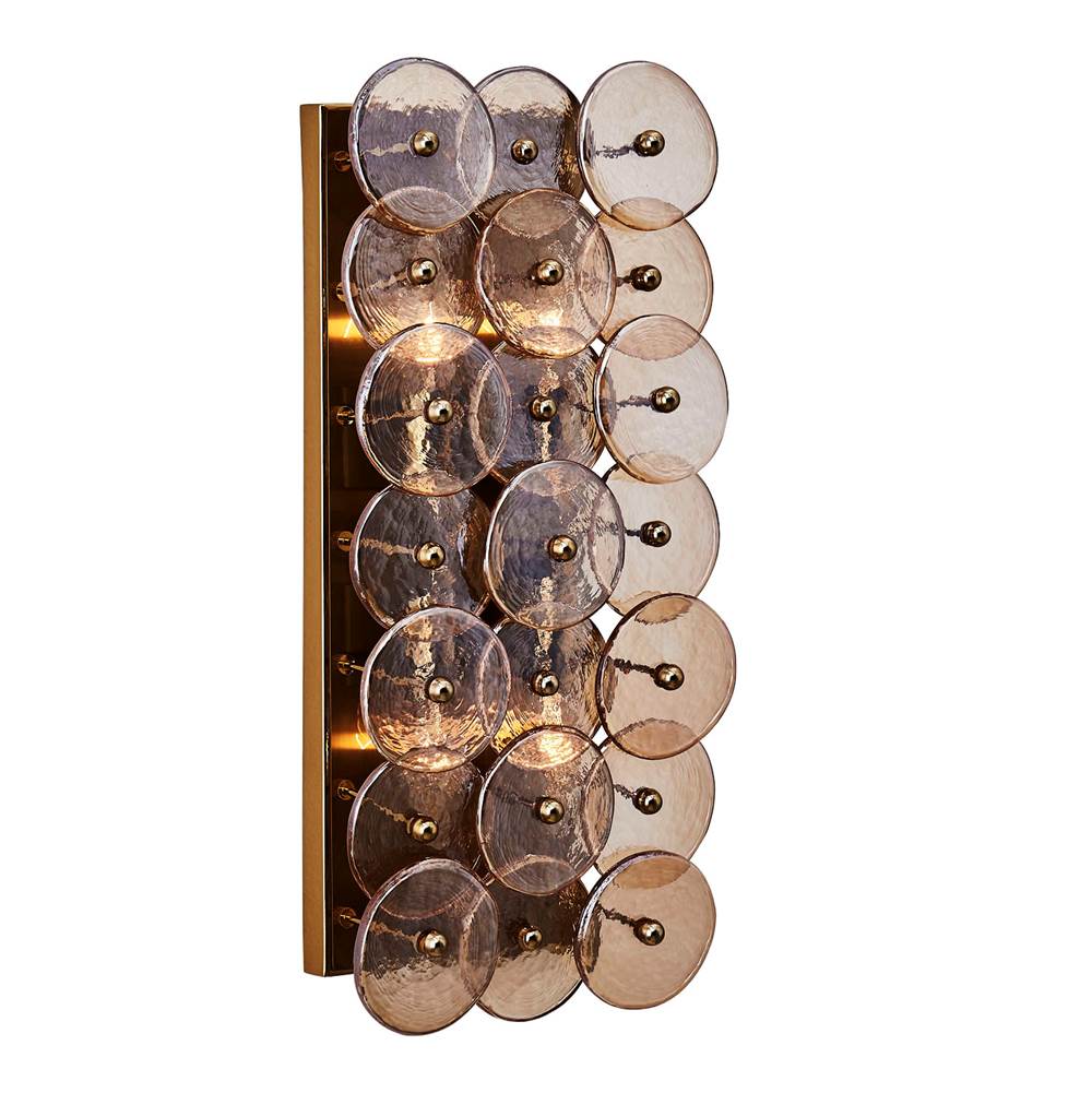 Kalco Lighting 521524PWB Polished Winter Brass Hortensia 18.5-in 4 Light Socket Polished Winter Brass Wall Sconce Image 4