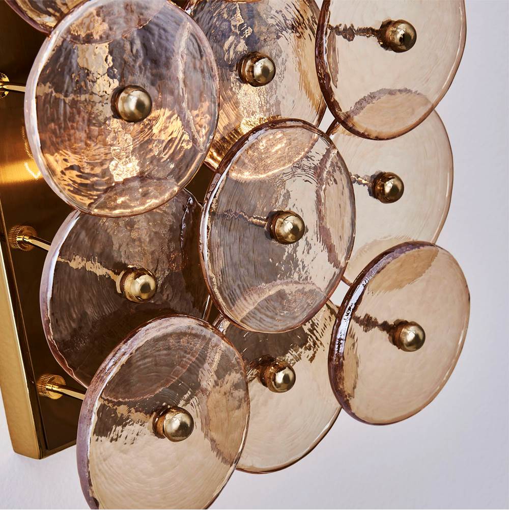 Kalco Lighting 521524PWB Polished Winter Brass Hortensia 18.5-in 4 Light Socket Polished Winter Brass Wall Sconce Image 3