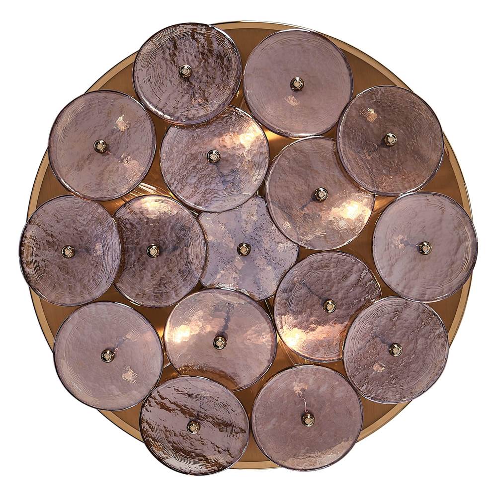 Kalco Lighting 521545PWB Polished Winter Brass Hortensia 18.5-in 5 Light Socket Polished Winter Brass Flush Mount Image 4