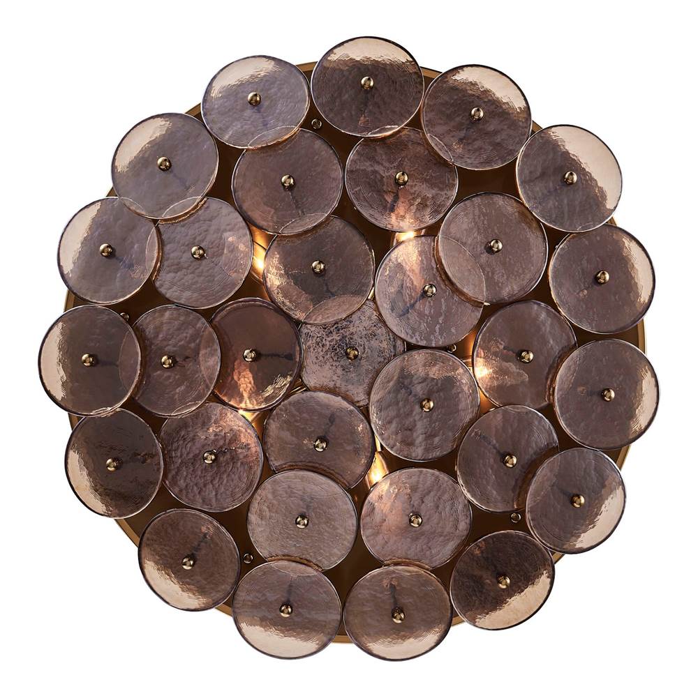 Kalco Lighting Hortensia 24.5-in 5 Light Socket Polished Winter Brass Pendant