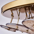 Kalco Lighting 521555PWB Polished Winter Brass Hortensia 24.5-in 5 Light Socket Polished Winter Brass Pendant Image 4
