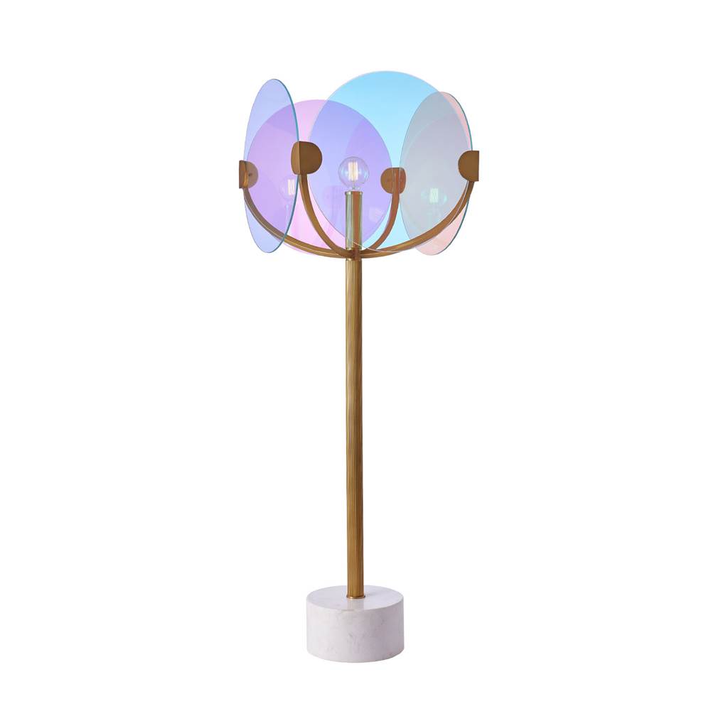 Kalco Lighting 521695TRB True Brass Chroma 68-in 1 Light Socket True Brass Floor Lamp Image 1