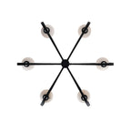 Kalco Lighting 521856MB Matte Black Elliptical 36.5-in 6 Light Socket Matte Black Chandelier Image 4
