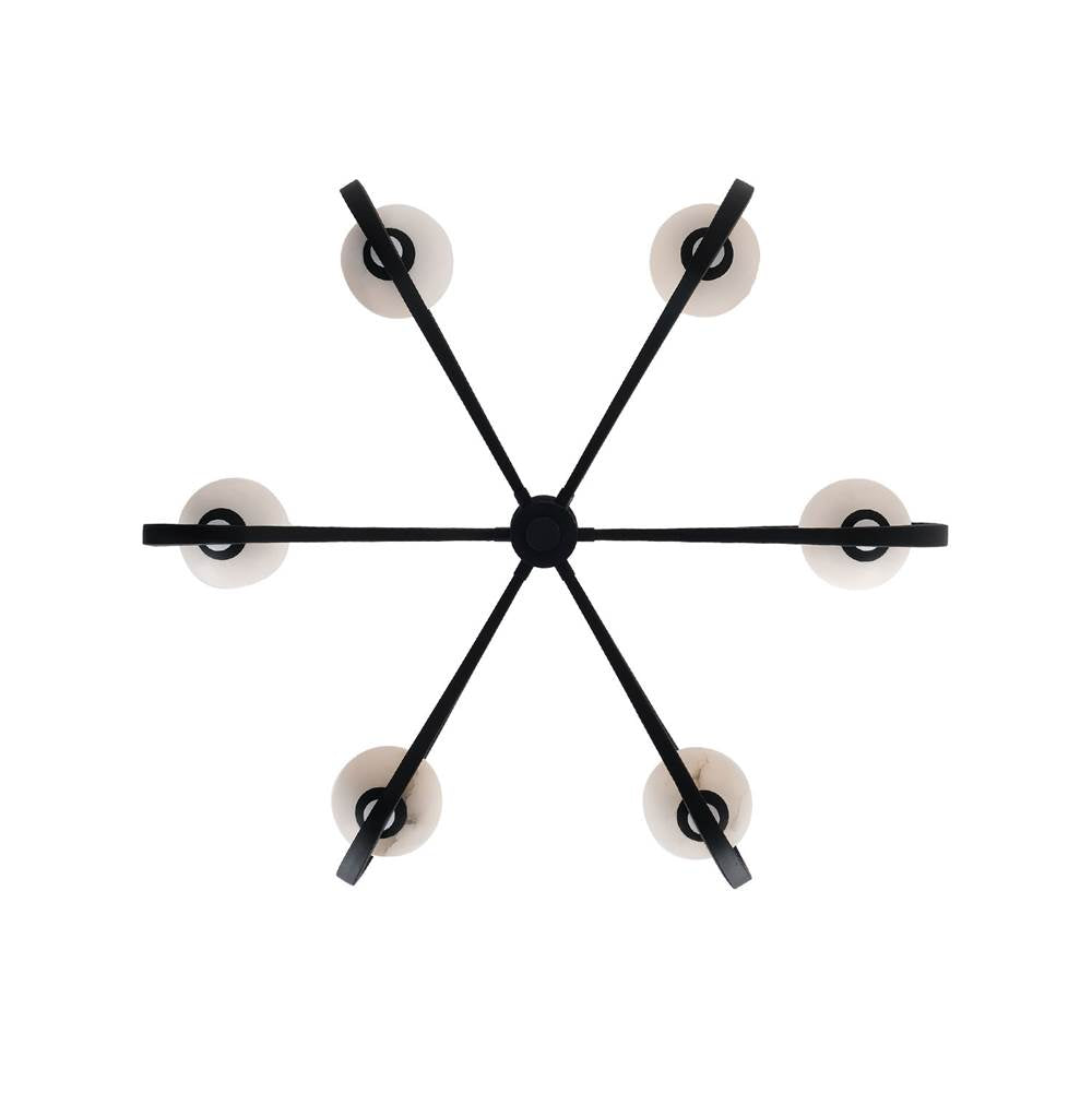 Kalco Lighting 521856MB Matte Black Elliptical 36.5-in 6 Light Socket Matte Black Chandelier Image 4