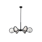 Kalco Lighting 521856MB Matte Black Elliptical 36.5-in 6 Light Socket Matte Black Chandelier Image 1