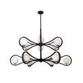 Kalco Lighting 521857MB Matte Black Elliptical 48-in 12 Light Socket Matte Black Chandelier Image 1