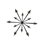 Kalco Lighting Elliptical 48-in 12 Light Socket Matte Black Chandelier