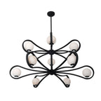Kalco Lighting 521857MB Matte Black Elliptical 48-in 12 Light Socket Matte Black Chandelier Image 4