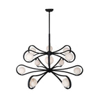 Kalco Lighting 521857MB Matte Black Elliptical 48-in 12 Light Socket Matte Black Chandelier Image 2