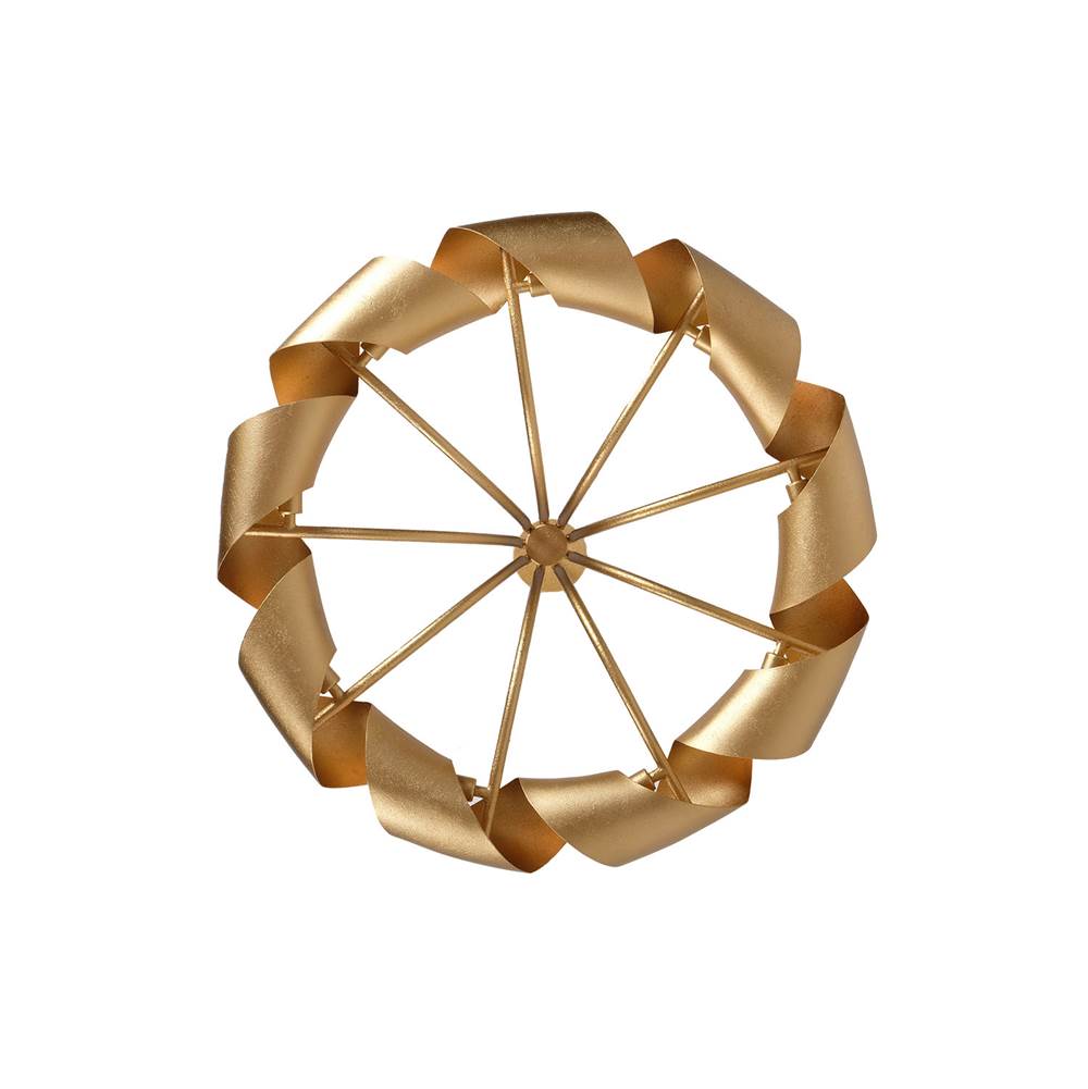 Kalco Lighting 521951BGL Bright Gold Ribbon 28-in 9 Light Socket Bright Gold Chandelier Image 3