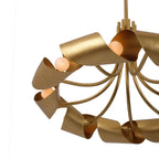 Kalco Lighting 521951BGL Bright Gold Ribbon 28-in 9 Light Socket Bright Gold Chandelier Image 4