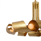 Kalco Lighting Ribbon 28-in 9 Light Socket Bright Gold Chandelier